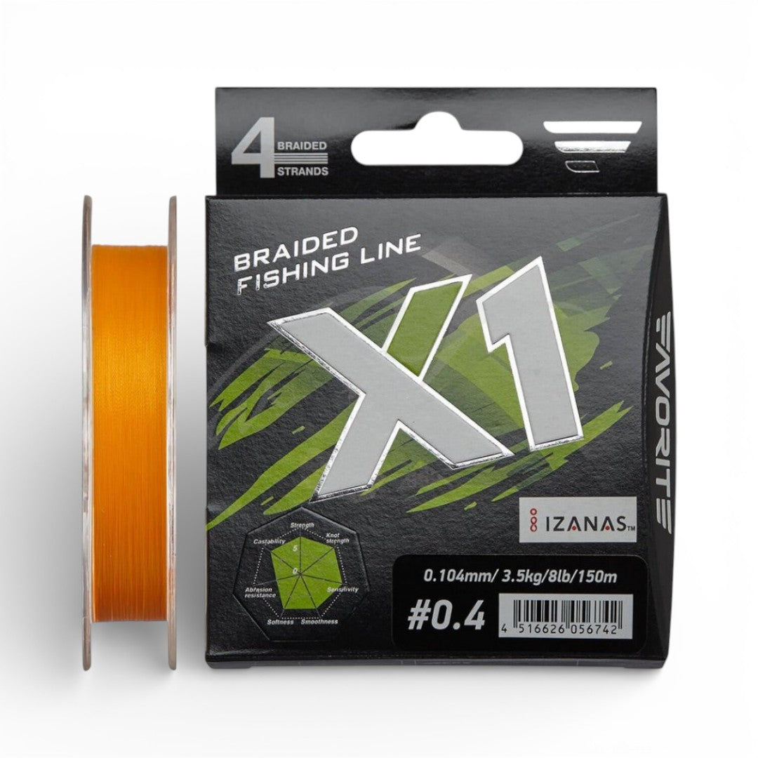 Шнур Favorite X1 PE 4x 150 m (orange)