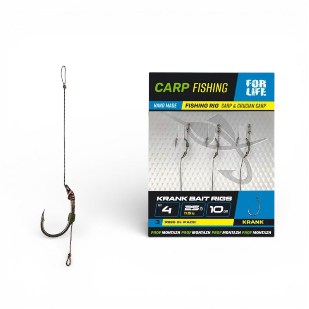 Бойловий повідець Profmontazh KRANK BAIT RIGS #4 25lb 10/12/15 см