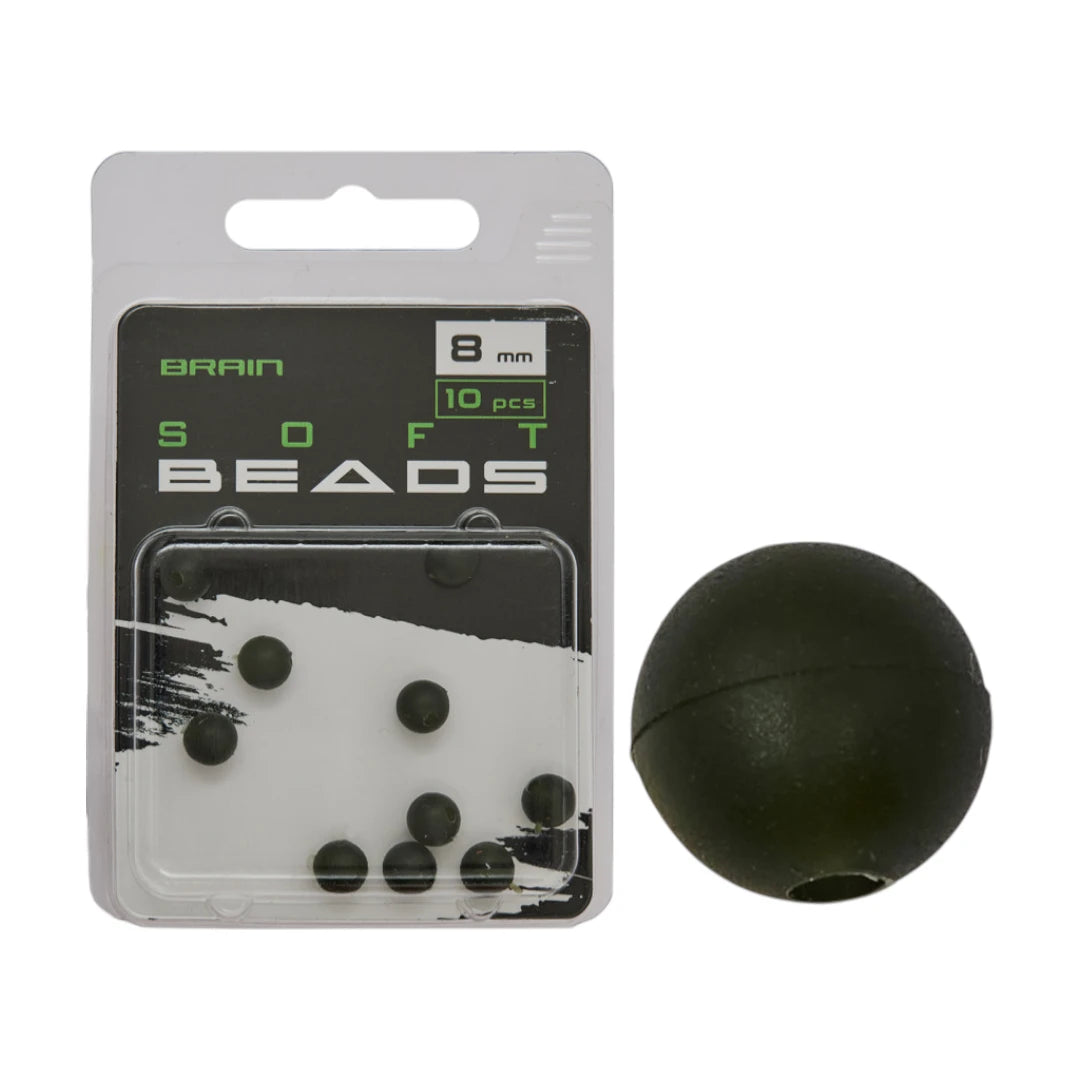 Бусина Brain Soft Beads Green (5 мм / 8 мм) — 10 шт/уп
