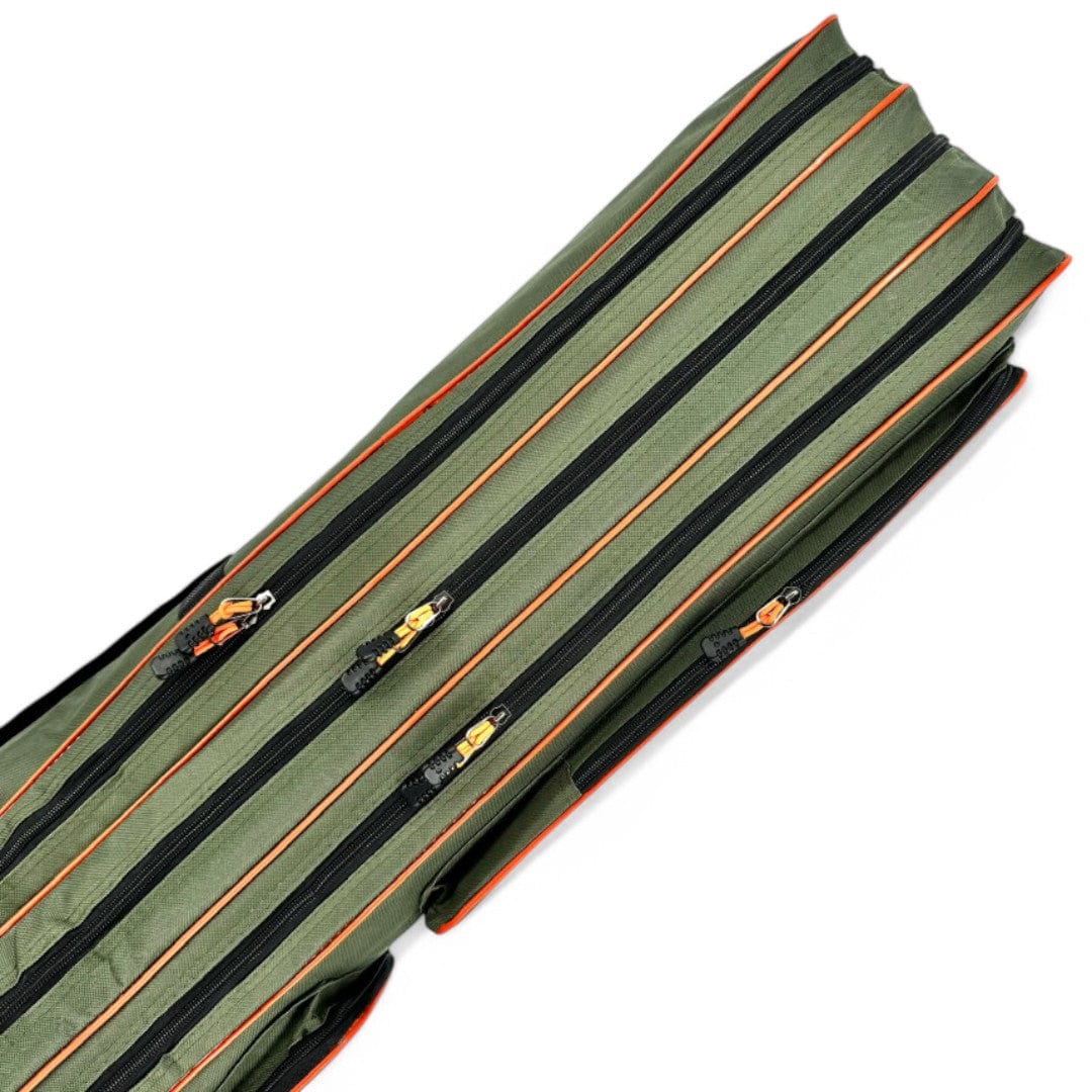 Pirs Чохол для вудилищ ECLIPSE 110 / 135 / 150 см — каркасний, 3 секції, зелений із помаранчевим