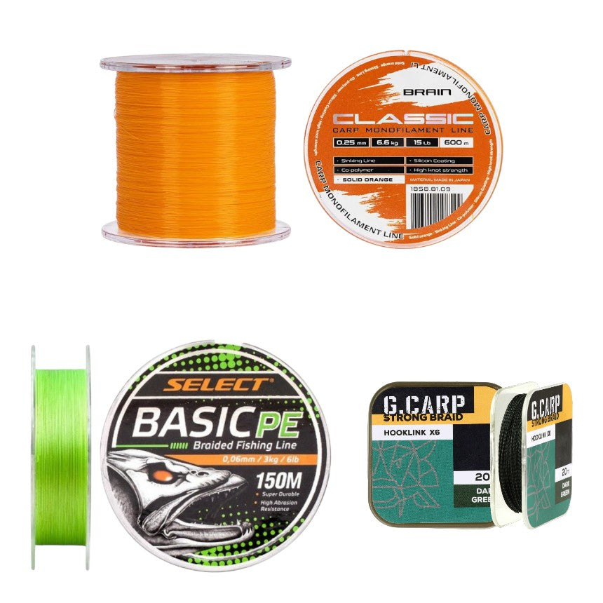 Волосінь, шнури, повідковий матеріал