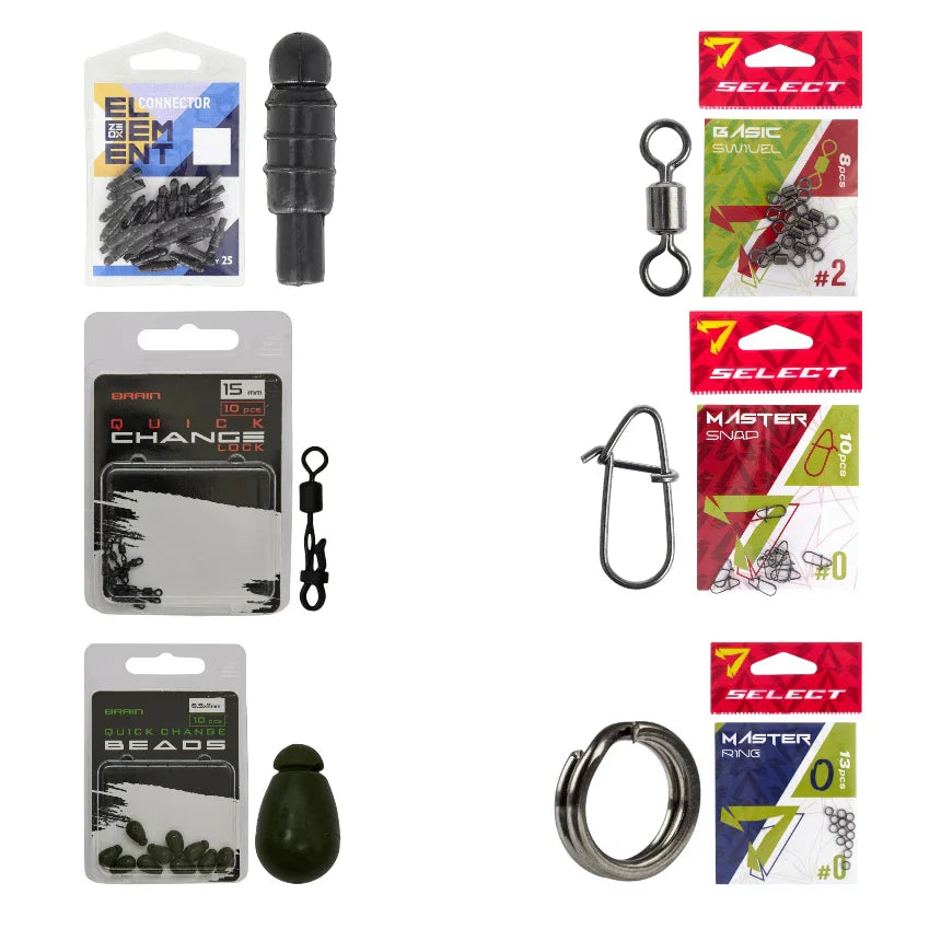 Вертлюги, карабіни, застібки та інші дрібниці