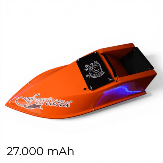 Кораблик Фортуна — бункер 3 л, дальність 600 м | Помаранчевий, 27 000 mAh, базова комплектація