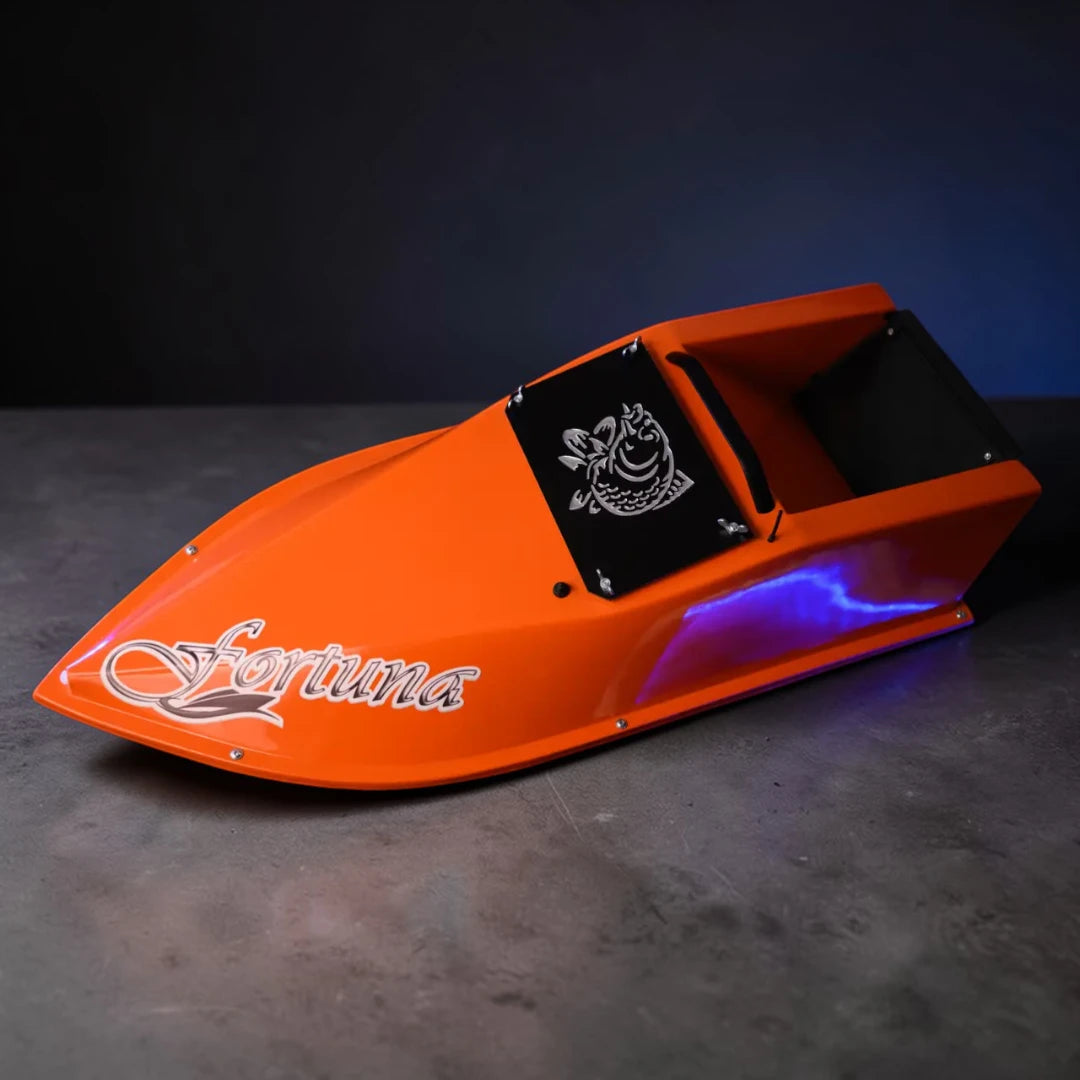 Кораблик Фортуна — бункер 3 л, дальність 600 м | Помаранчевий, 27 000 mAh, базова комплектація