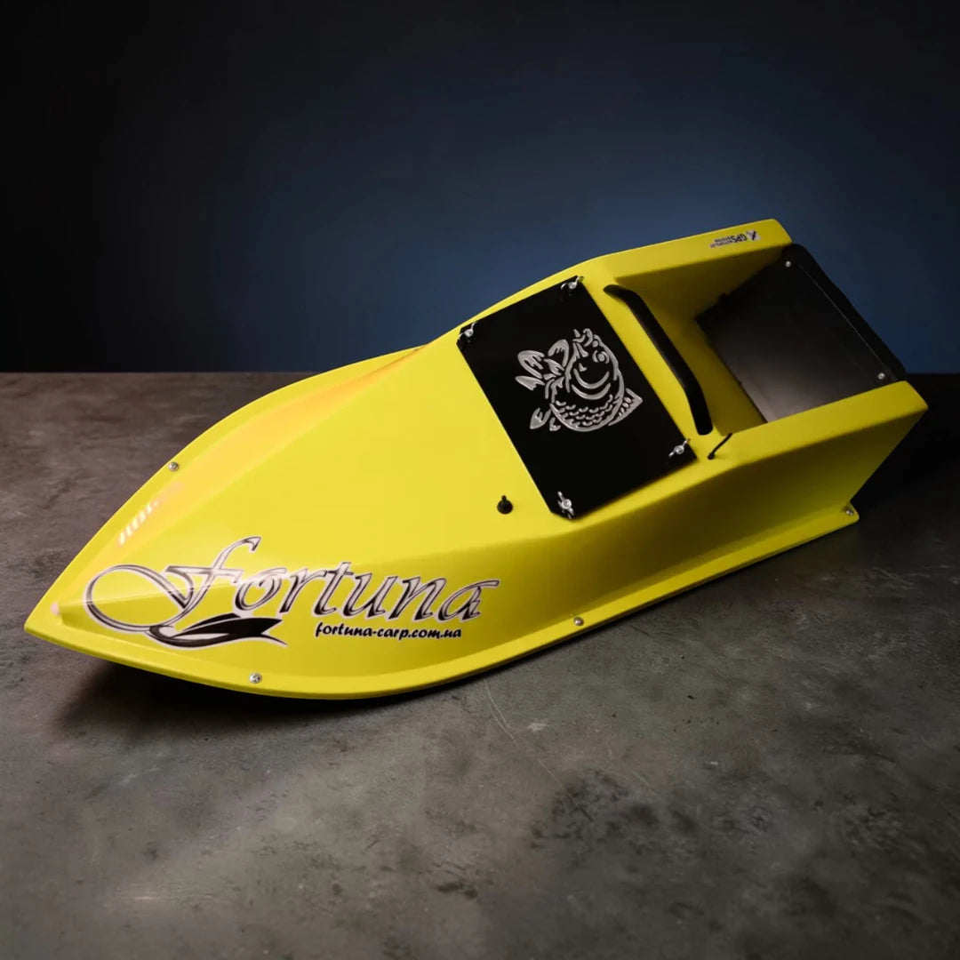 Кораблик Фортуна — бункер 3 л, дальність 600 м | Помаранчевий, 27 000 mAh, базова комплектація