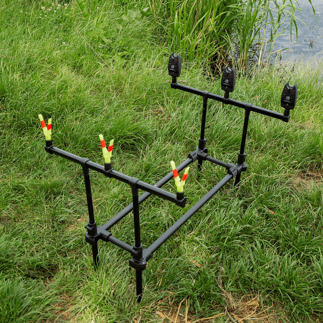 Pirs Родпод + 3 сигналізатора + 3 рогача Підставка родпод Touglon Fishing GJ808