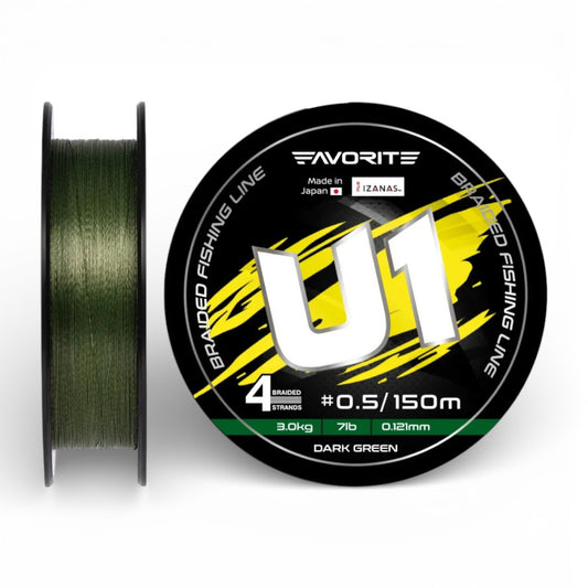 Шнур Favorite U1 PE 4x 150 m (dark green)