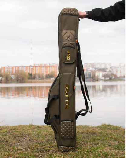 Чохол для вудилищ ECLIPSE — 1.00 / 1.35 / 1.50 м, 3 секції, темно-зелений, каркасний