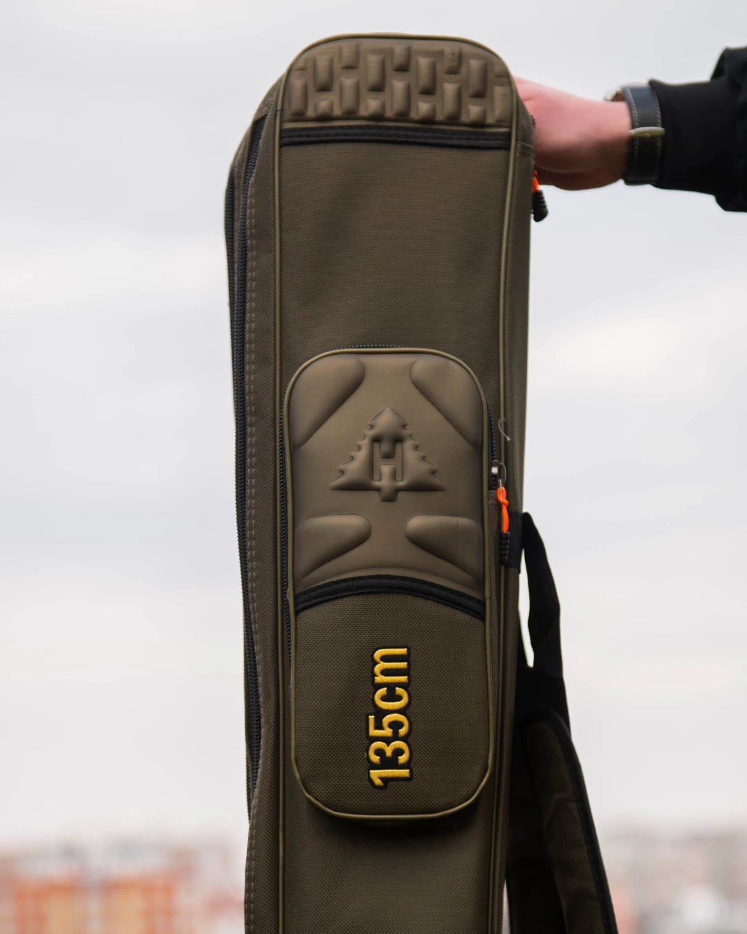 Чохол для вудилищ ECLIPSE — 1.00 / 1.35 / 1.50 м, 3 секції, темно-зелений, каркасний