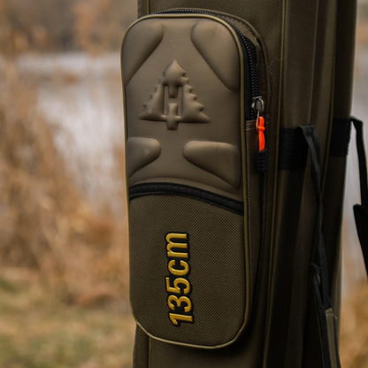 Чохол для вудилищ ECLIPSE — 1.00 / 1.35 / 1.50 м, 3 секції, темно-зелений, каркасний