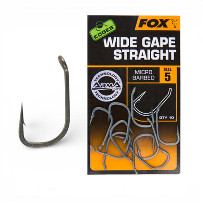 Гачок FOX Edges Armapoint Wide Gape Straight (№4 / №6 / №8) | 10 шт. уп.