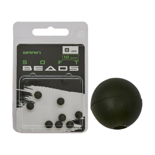 Бусина Brain Soft Beads Green (5 мм / 8 мм) — 10 шт/уп