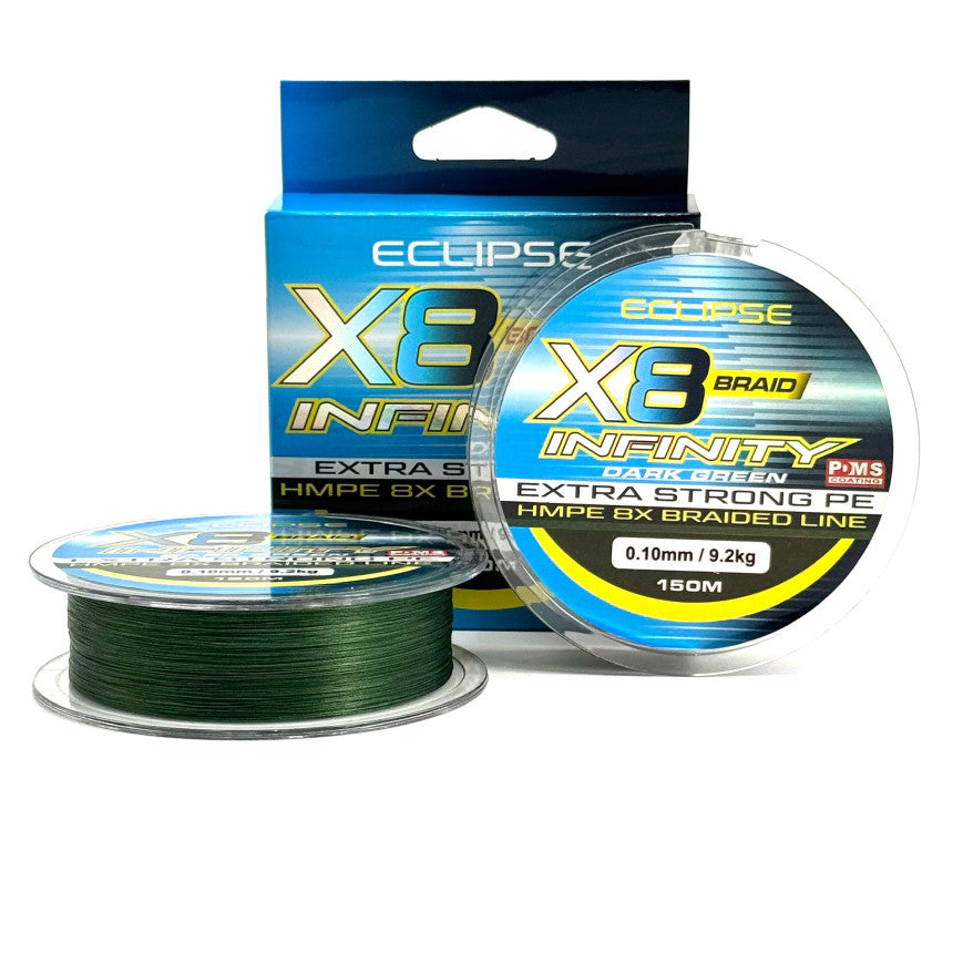 Infinity Barid Шнур плетений Eclipse Infinity Braid X8 Dark Green 150m — 8-жильний ...