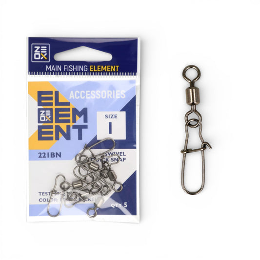 Карабін з вертлюгом Zeox Swivel Quick Snap 221BN (№08 / №06 / №04)
