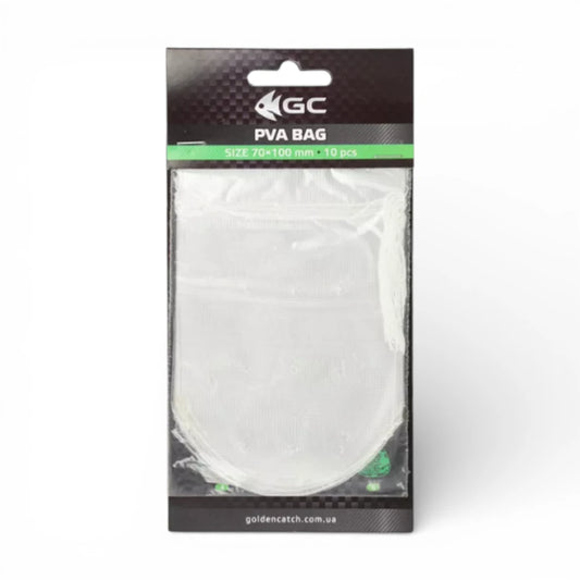ПВА пакет GC PVA Bag з ниткою (10 шт) | 85×140 мм / 70×120 мм / 70×100 мм