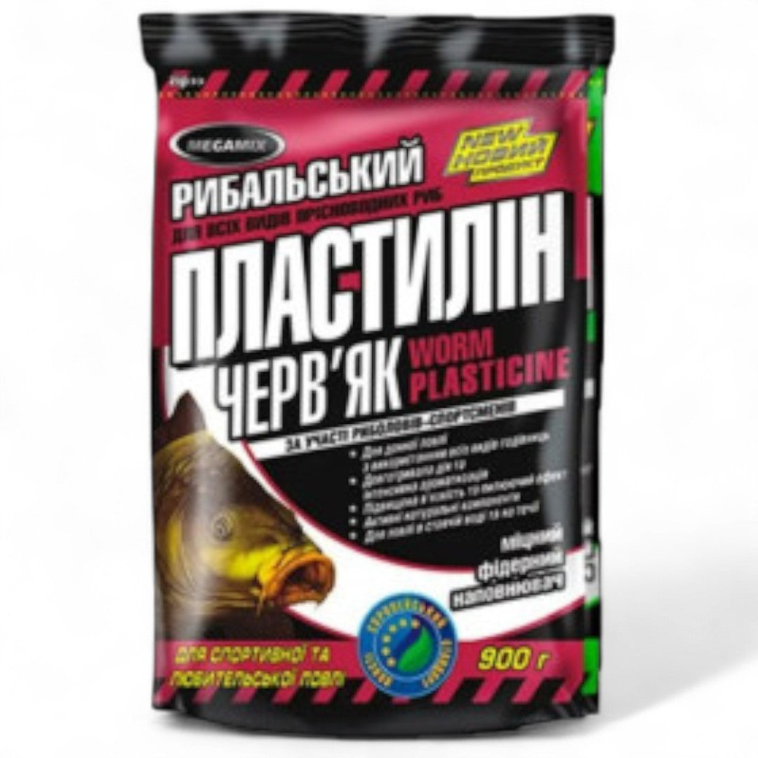 Пластилін Megamix ЧЕРВ’ЯК 0.5 кг — хитрий хід для фідерної рибалки