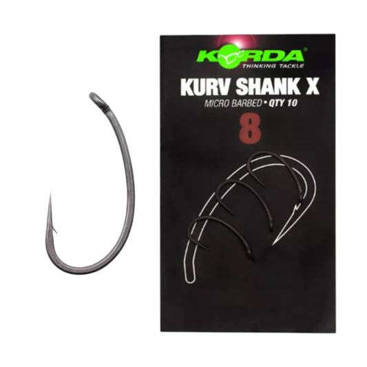 Гачки Korda Kurv Shank X Hook (№4 / №6 / №8) | уп. 10 шт