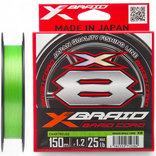 Шнур плетений YGK X-Braid Cord X8, 150 м (Chartreuse)